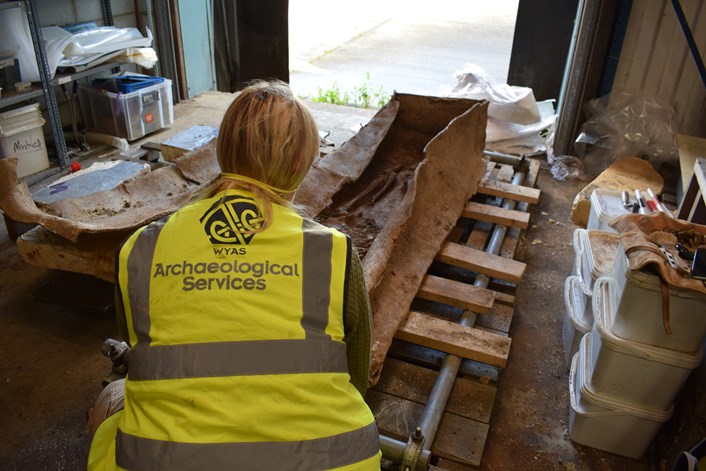Garforth dig: An ancient lead coffin unearthed in a previously-undiscovered, 1,600-year-old Leeds cemetery.
The once-in-a-lifetime find, thought to contain the remains of a late-Roman aristocratic woman, was discovered as part of an archaeological dig near Garforth in Leeds, which also revealed the remains of more than 60 men, women and children who lived in the area more than a thousand years ago.