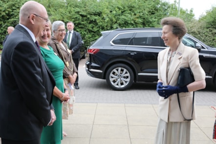 HRH The Princess Royal with Peter Stachan, Helen Ray and the Mayor of South Tyneside