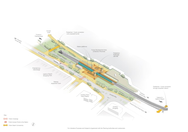 TfL Graphic - Station design for Beckton Riverside