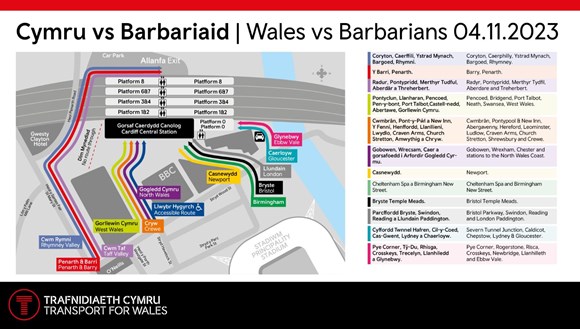 Wales v Barbarians Great Western Railway reminds fans they ll