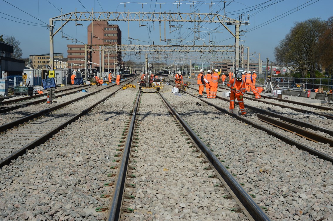 Check before you travel this Easter as railway upgrade continues: Previous upgrade work on the West Coast main line