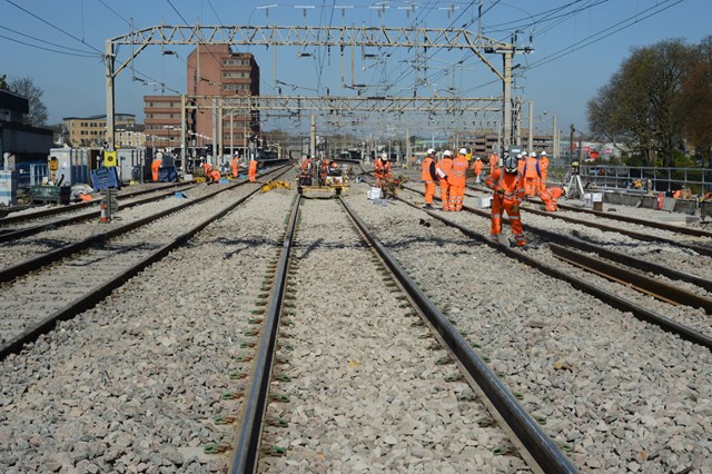Previous upgrade work on the West Coast main line