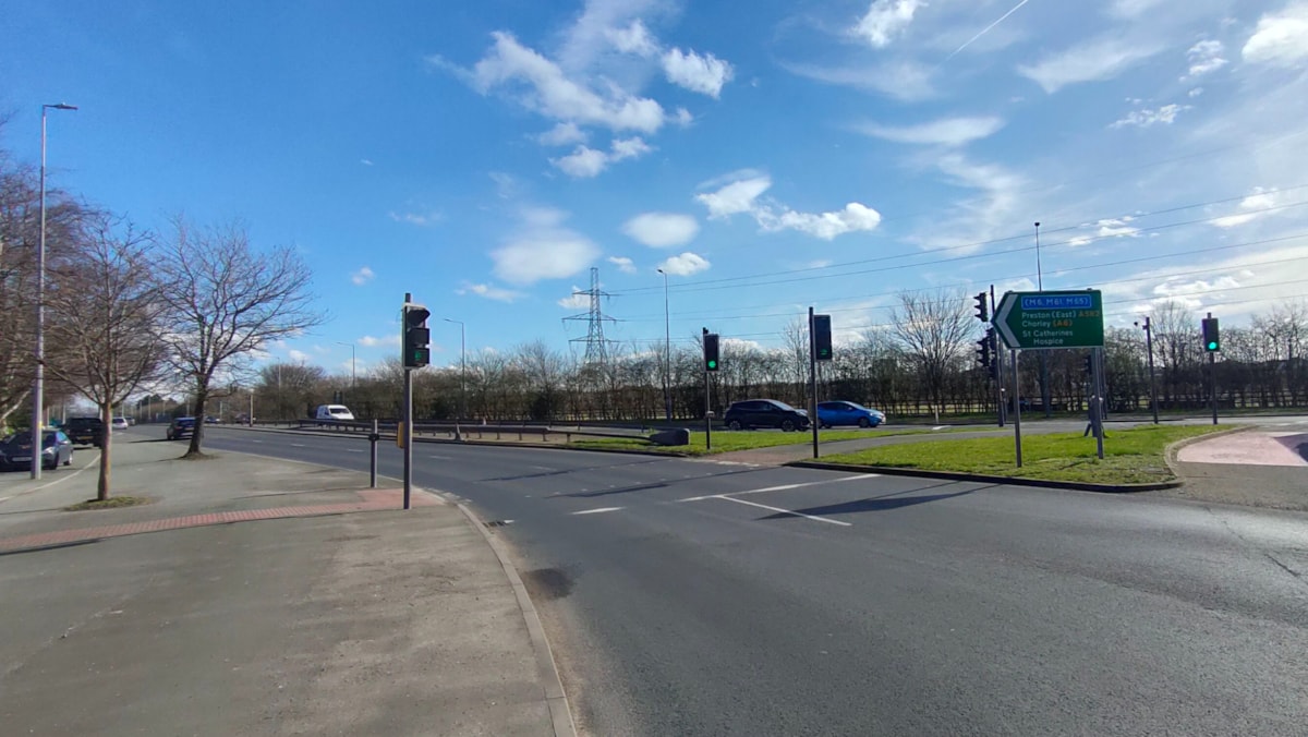 A582 Stanifield Lane and Watkin Lane roundabout