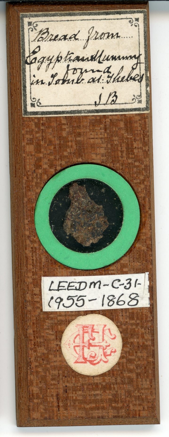 Microscope slides: A crumb of bread entombed thousands of years ago alongside an ancient Egyptian’s mummified remains has been discovered amongst an astonishing collection of microscopic treasures in Leeds.
Believed to be up to 3,000 years old, records show the tiny morsel was originally unearthed in Thebes, the site of some of the most famous and spectacular archaeological finds of the last century.