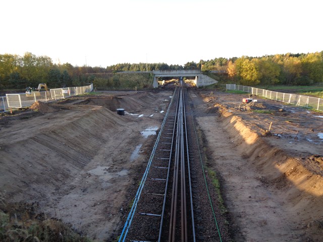 Dalcross Nov: Work progress at Inverness Airport station November 2021