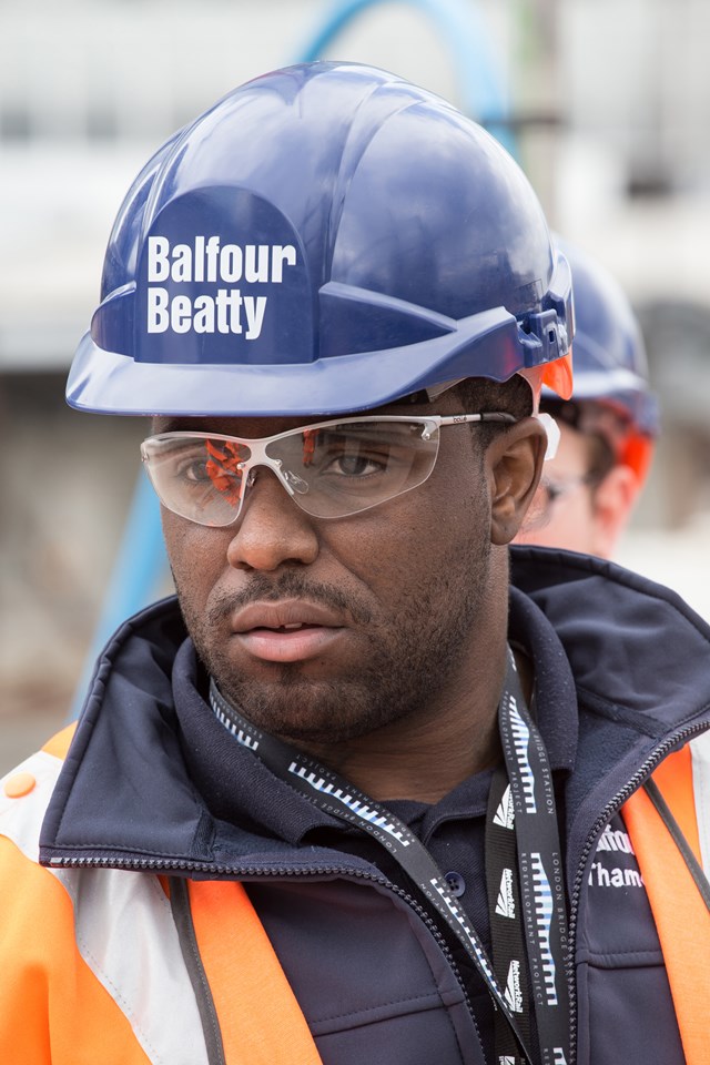 Thameslink Apprentices Gervaise McKinnon on site at London Bridge