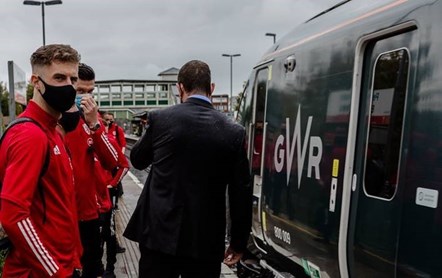 Wales national football team travel with GWR