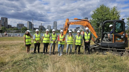 West Reservoir Centre - Mayor Woodley and project team