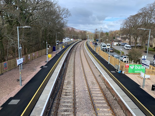 Highland main line upgrade work complete: Pitlochry platform extensions