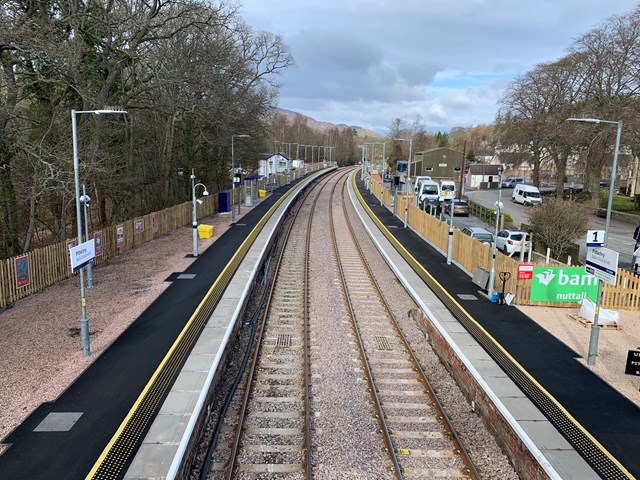 Highland main line upgrade work complete: Pitlochry platform extensions