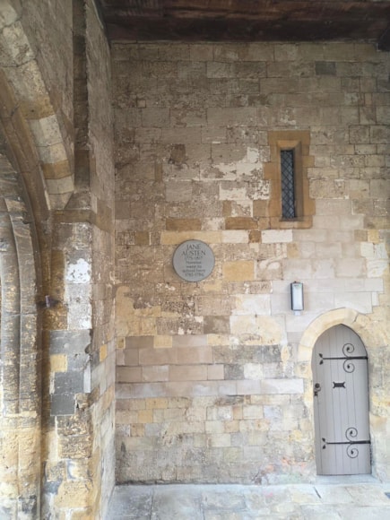 Jane Austen Plaque Abbey Gateway-2