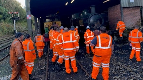Network Rail volunteers give boost to Bodmin & Wenford heritage railway: Steam Locomotive at Bodmin Heritage Railway