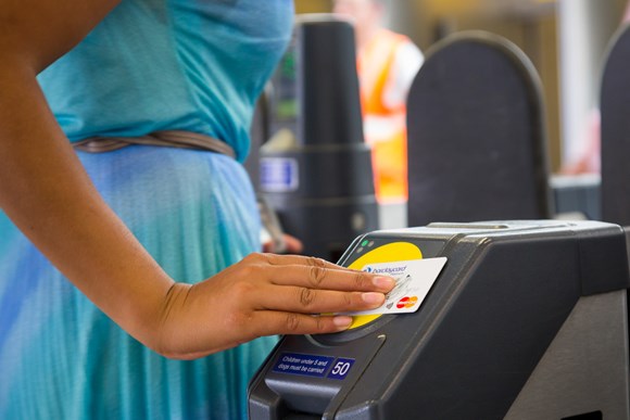 TfL Press Release - Half of all Tube and rail pay as you go journeys across London now made using contactless payments: TfL Image - Contactless payment copyright Transport for London