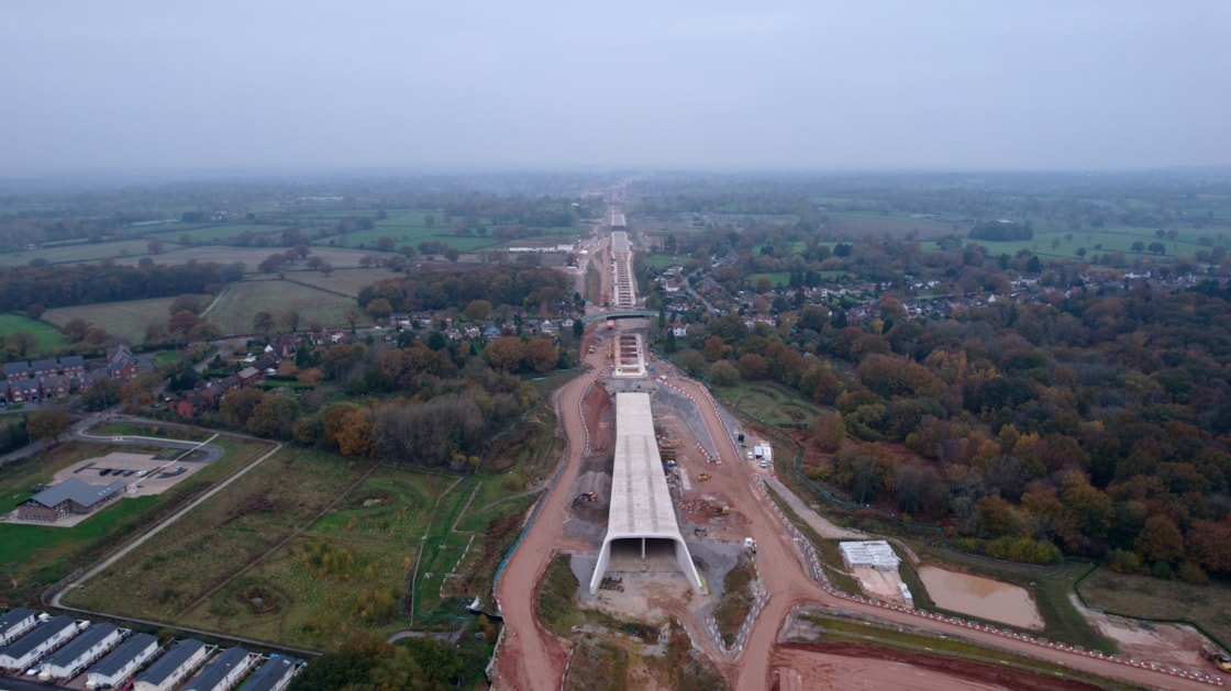 Aerial view Burton Green Tunnel – HS2 reaches halfway point-6