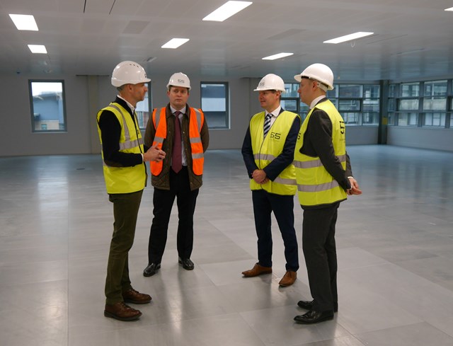 Building Scotland Fund: Left to right: Tim Griffin, Michael Laird Associates; Cameron Cook, Amber Infrastructure; Derek Mackay, Economy Secretary; Gareth Richardson, Signal Capital.
