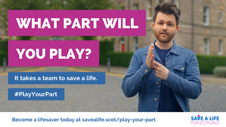 Campaign Banner - Save a Life for Scotland - Play Your Part 2
