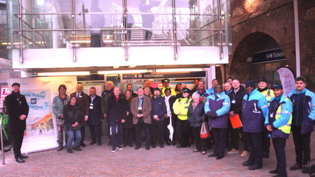 Two hundred years of railway history celebrated at London’s oldest station: Group photo - Deptford station (edited)