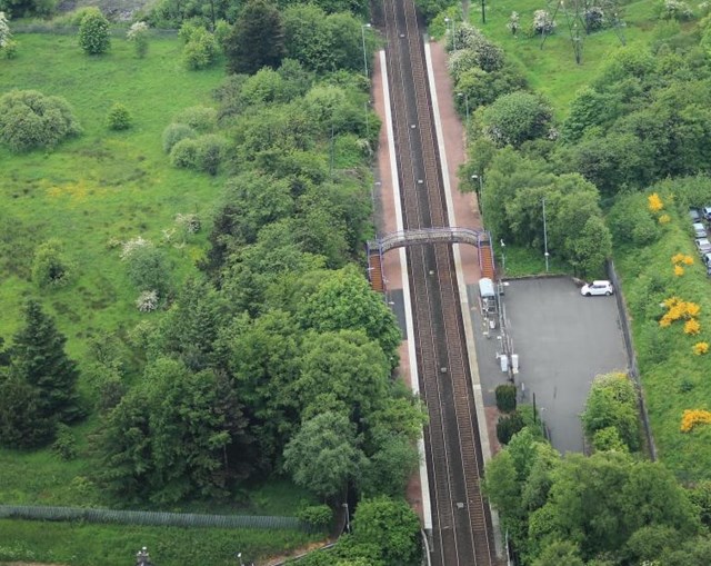 £500k project to rebuild Addiewell station platform to get underway: Addiewell Station Aerial