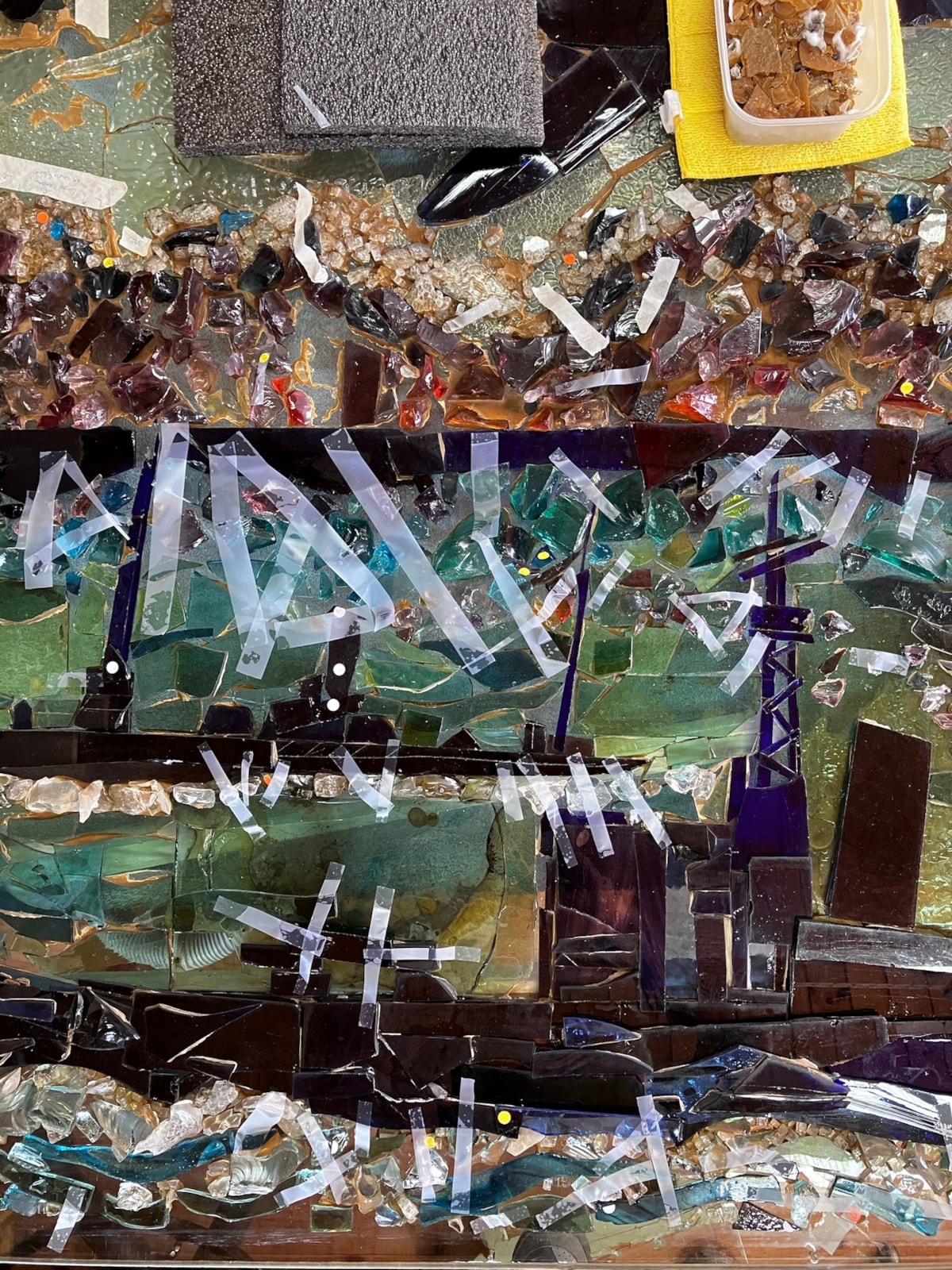 Bonding Loose and Detached Pieces credit Stourbridge Glass Museum