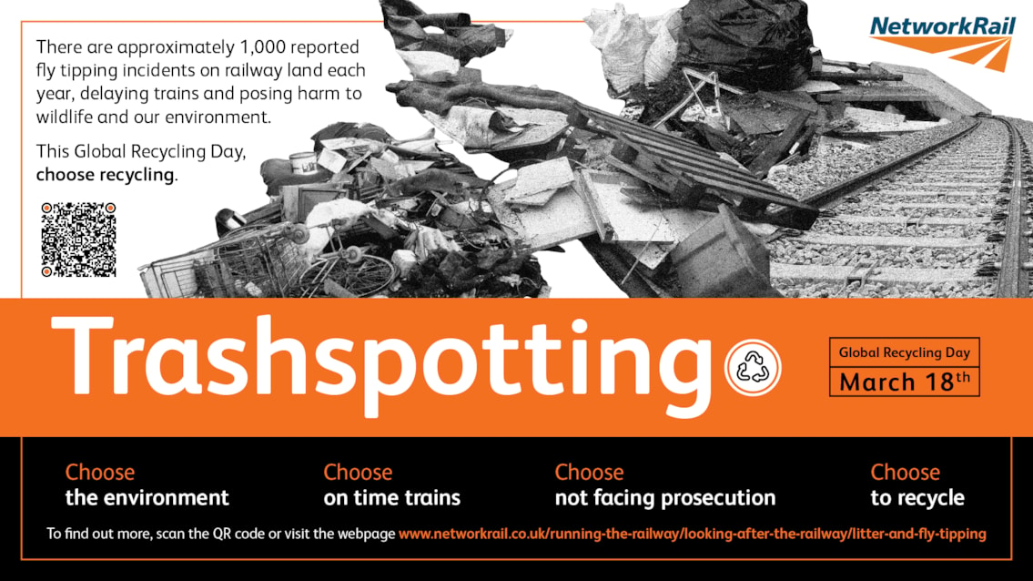 Get litter-ate: A quarter of Brits don’t know fly-tipping is a crime reveals new research by Network Rail: Trashspotting 1920x1080