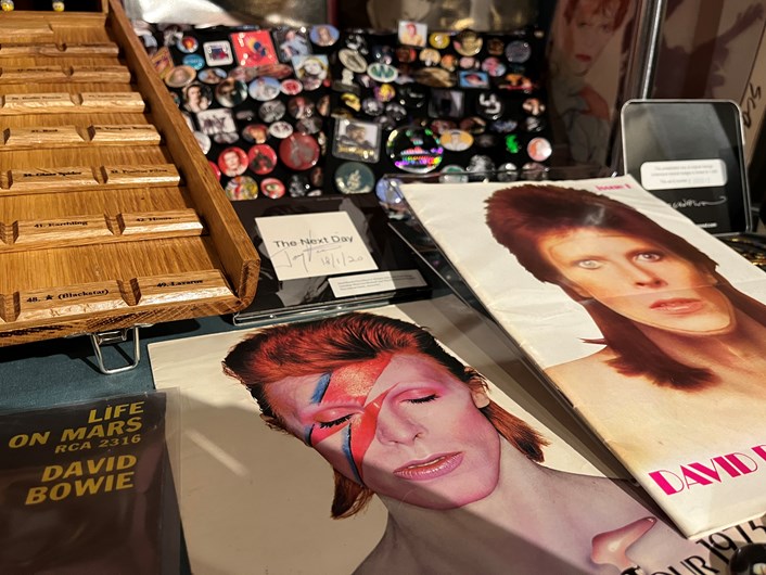 Bowie display at Leeds City Museum: Parts of the impressive collection of David Bowie memorabilia on display at Leeds City Museum.