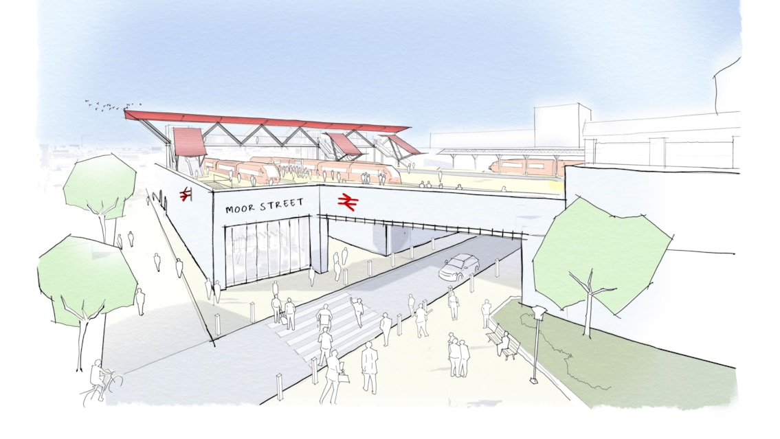Major step forward as Midlands Rail Hub Alliance confirmed: Moor Street Station Northern entrance