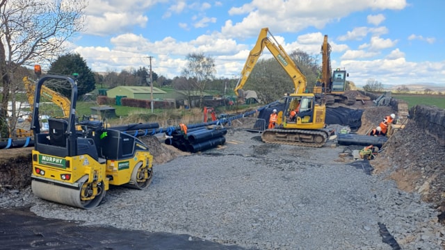 Significant progress made in recovery after train derailment in Grange-over-Sands.: Work at Grange-over-Sands