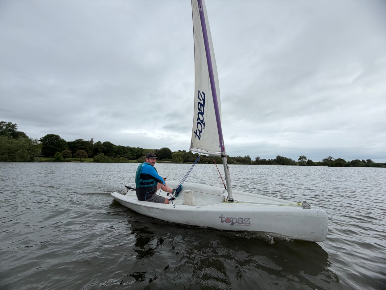 Activity centre sailing challenge: Adam-Peter Gair, outdoor activities manager at the centre on the water at Yeadon Tarn ahead of this weekend's Leeds 400 challenge.