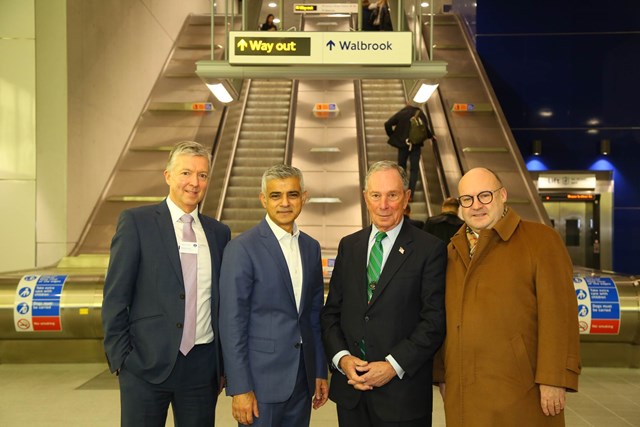 Brown, Khan, Bloomberg, Hayward - copyright Transport for London