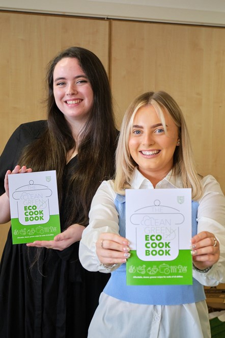Stephanie and Natasha Climate Change interns launch their Clean Green Eco Cookbook