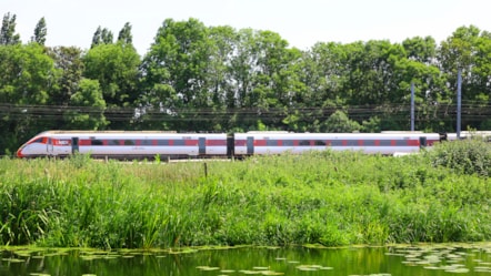 An LNER Azuma near Offord Cluny, credit LNER (1)