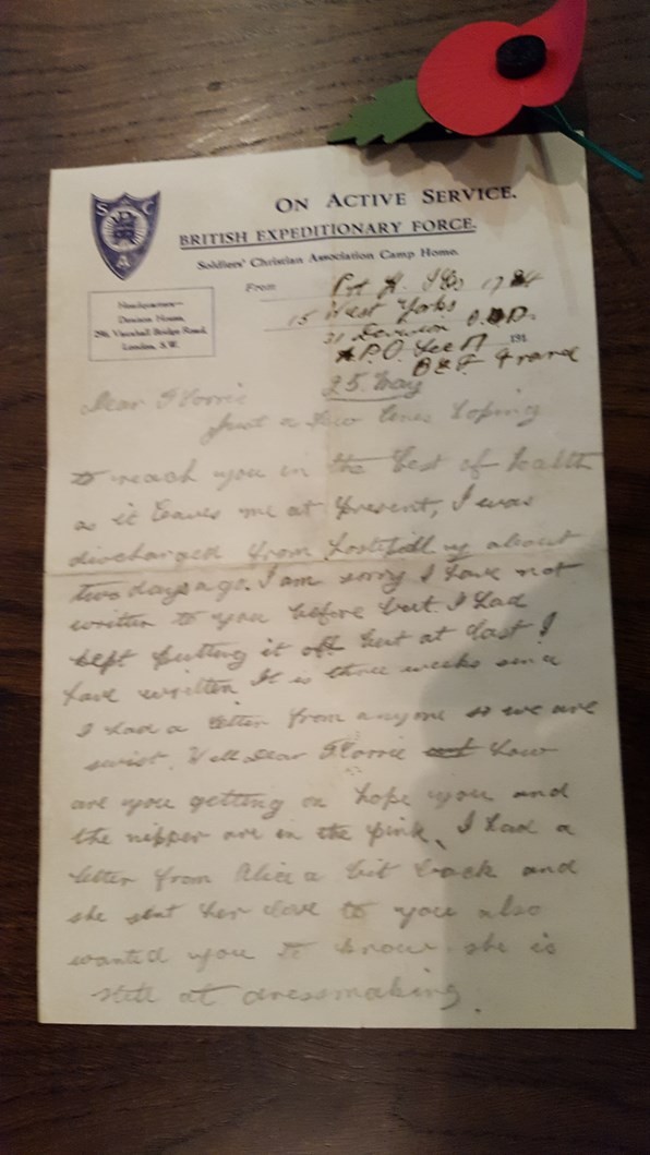 Object of the week- teenage soldier’s letter: 20171109-122441.jpg