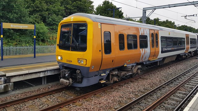 West Midlands Railway service at Bromsgrove: West Midlands Railway service at Bromsgrove