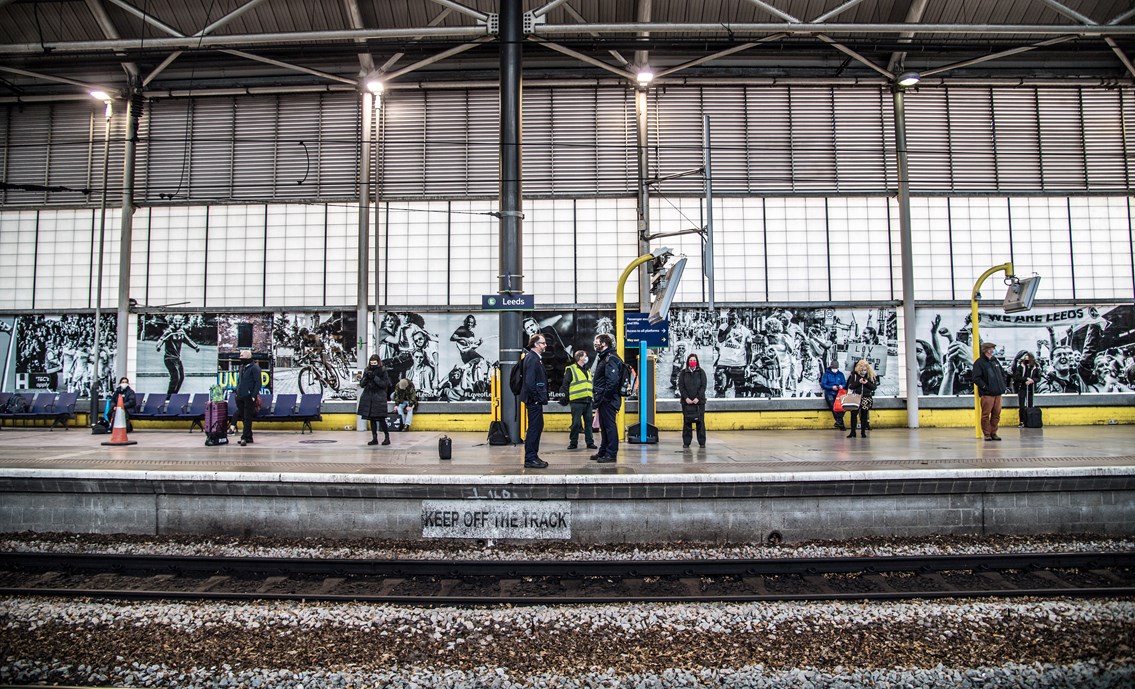 New artwork celebrating Leeds installed at platform 16 photo credit Jude palmer