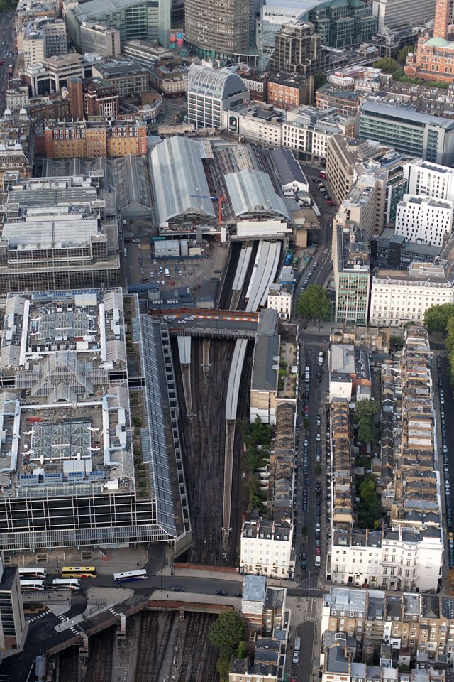 Victoria station aerial view (October 2010)
