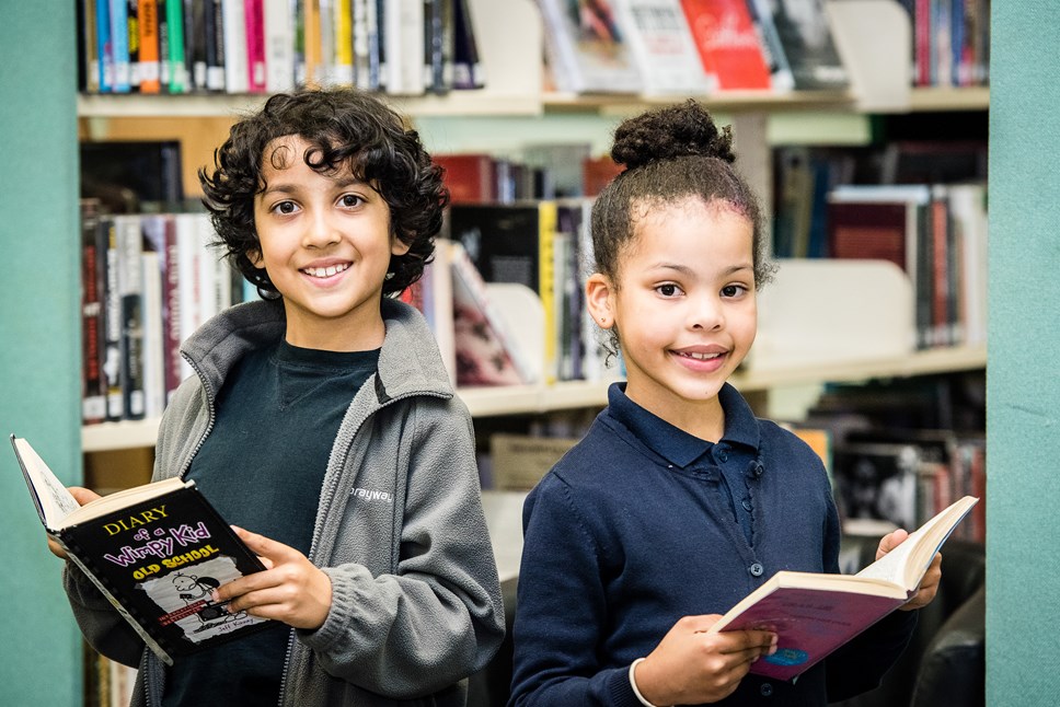 From left: Rafih Jones, 9, and Thandiwe Dawethi-Cullen, 7.