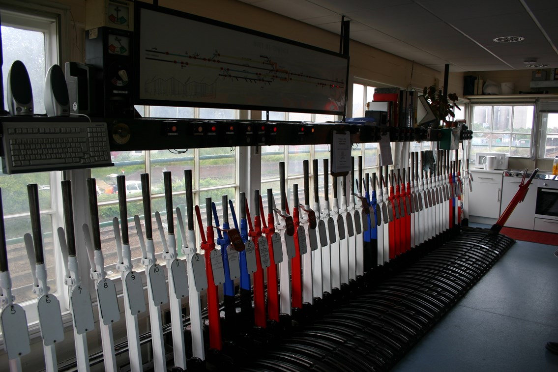 Bury St Edmunds signal box, Suffolk: Bury St Edmunds signal box, Suffolk

Photograph copyright: Network Rail / Charles Weightman