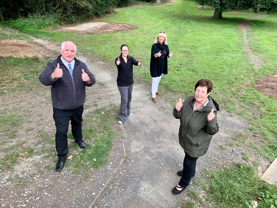 Leader and cllr Shakespeare at Pensnett Coppice