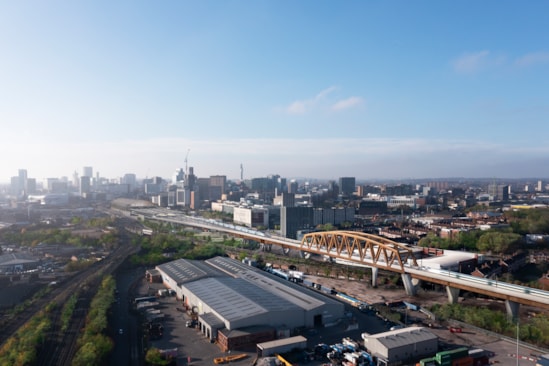 Architect's visualisation of HS2's 'Curzon No.2 viaduct' in Birmingham