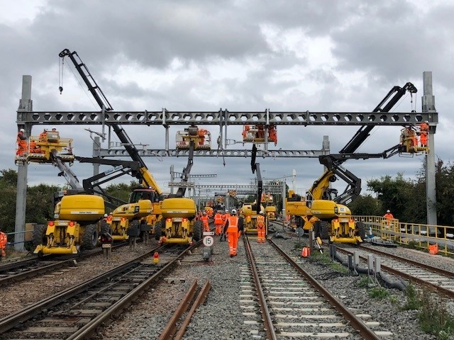 Passengers are reminded to check before travelling to the West this August bank holiday: Electrification at Bristol Parkway