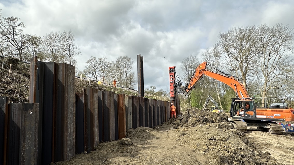 Network rail has successfully completed repairs to a landslip near Edenbridge