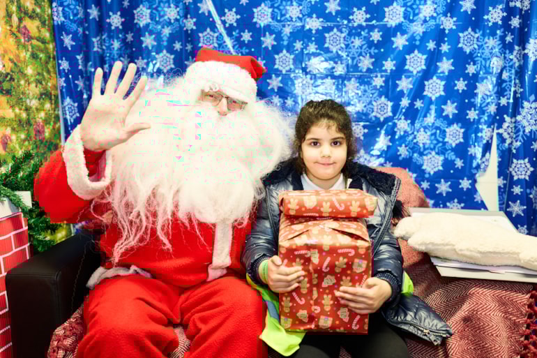 Santa’s grotto lands at Manchester Airport station