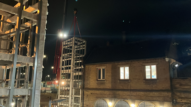 Lift shaft installation 1