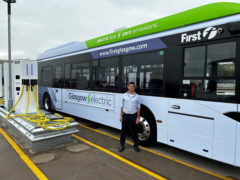 Faizan Ahmad visits newly electrified Scotstoun Depot in Glasgow