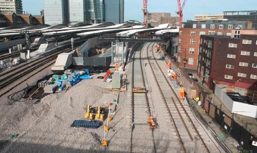 New tracks on lines 1 & 2: The new tracks have been laid on lines 1 & 2 through London Bridge ahead of commissioning over the Easter weekend.