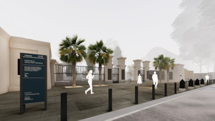 Proposed Stoke Newington High Street entrance gates view
