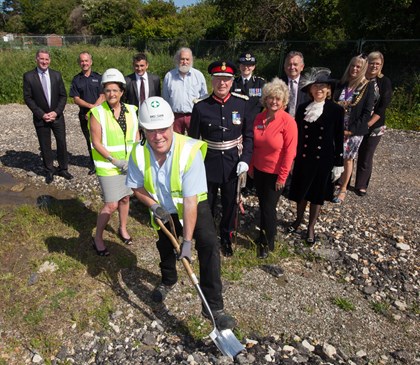 Siemens supports SafeWise charity in Dorset: roadwise-first-spade.jpg