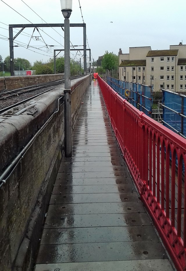 Revurbished walkway on Ayr viaduct