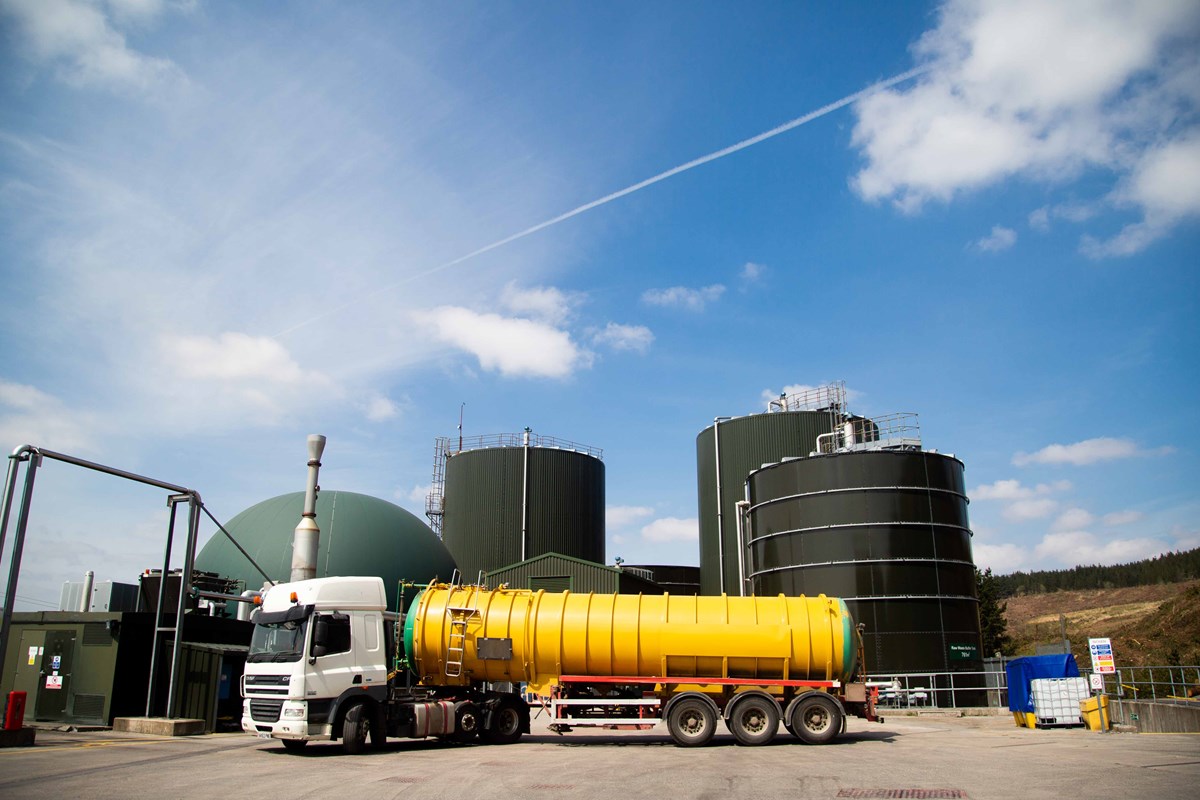 Councils in Wales send their food waste to an anaerobic digestion plant, like this one in Rhondda Cynon Taf.
Food waste, one of the biggest areas of global focus to limit climate change, has been collected separately across Wales for the last decade.
When sent to landfill, hot and compressed condi