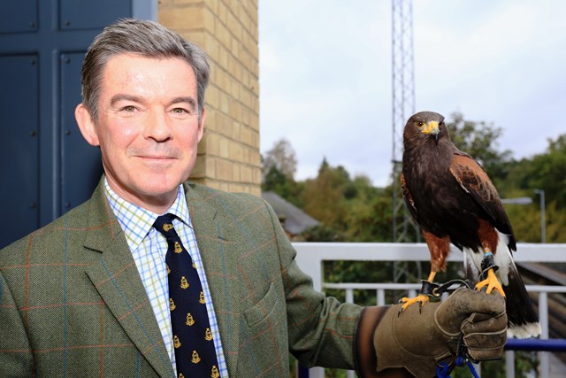 Bearsted Access for All lifts are opened by Sir Hugh Robertson MP: Bearsted Access for All lifts are opened by Sir Hugh Robertson MP and Keye the Harris hawk from Leeds Castle